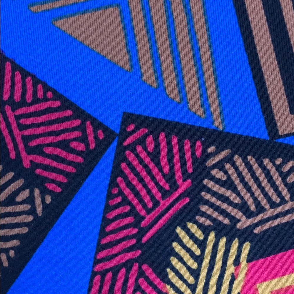 ✓ LuLaRoe NWT Azure skirt 2XL abstract blue gold - Picture 2 of 11